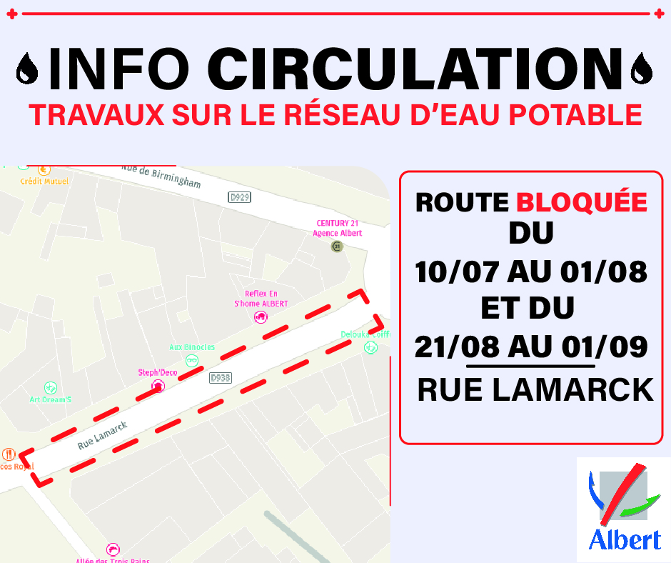 10/07 INFO TRAVAUX Renouvellement du réseau d'eau potable rues