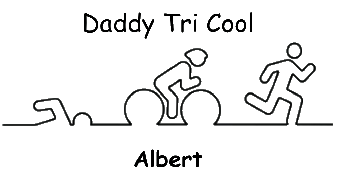 logo daddy tri cool albert triathlon